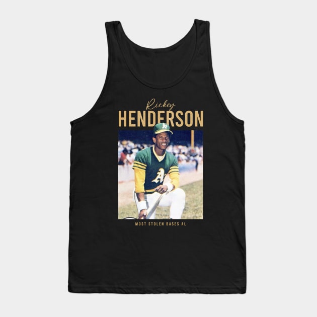 Oakland Man of Steal - Rickey Henderson Tank Top by Shelter Art Space